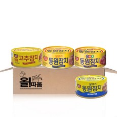 동원 참치기획 4종 100g (살코기+고추+DHA 참치+살코기인워터) 각 1개씩, 1세트