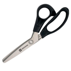 화신 라운드 원단 핑킹 가위 물결형, BLACK + SLIVER (블랙 + 실버), 1개