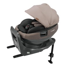 콤비 ISOFIX 고정 신생아 대응 회전식 카시트 신생아부터 4살 무렵 화이트 레이블 THE SISOFIX 에그 쇼크 ZC-690베이지 부착식 라쿠세파