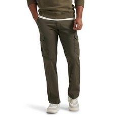 Lee 남성용 퍼포먼스 시리즈 익스트림 컴포트 트윌 스트레이트 핏 카고 팬츠 프론티어 올리브.