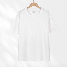 여성용 순면 반팔 티셔츠 다용도 라운드넥 정숄더 상의 남성용 단색 반팔 티셔츠 도매