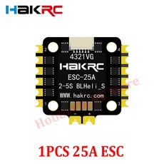 HAKRC BLHELI_S 미니 15A/25A 4in1 브러시리스 ESC 2-4S 지원 FPV 레이싱 드론호환 Dshot600 20x20mm, 03 1PCS 25A ESC