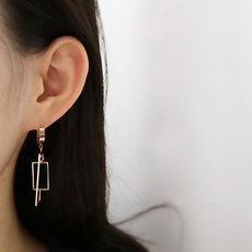NOID-B 鋼製方形耳環 2 色