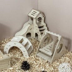 햄찌무드 원목 은신처 미로 놀이터 세트, 놀이터 A, 1세트