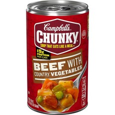 캠벨 청키 비프 베지터블 수프 553g x4팩 Chunky Soup Beef Country Vegetables 18.8oz, 533g, 2개