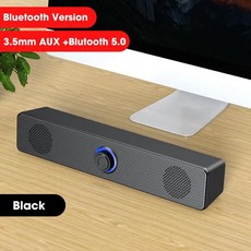 PC 사운드 바 유선 및 블루투스 스피커 TV 용 USB 전원 사운드 바 PC 노트북 게임 홈 시어터 서라운드 오디오 시스템, [01] 스피커, [02] Bluetooth Version