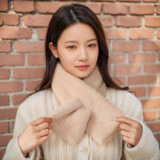 해피유 밍크 퍼 머플러