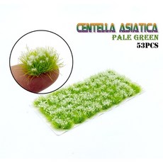 【微景小舖】微景觀 積雪草蔟系列 草叢條 情景模型材料 火車草叢 微縮模型 模型材料 沙盤場景 微縮場景 假草皮 模型花, 1個, 積雪草蔟-淺綠, 積雪草蔟-淺綠