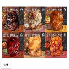 꼬기다 순살 닭다리살 6종 혼합, 6개, 100g