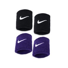 나이키 스우시 클래식 손목밴드, 블랙+퍼플, 4개