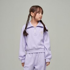 내셔널지오그래 NATIONAL GEOGRAPHIC KIDS K243GSW910 크롭 반집업 맨투맨 LAVENDER 455110