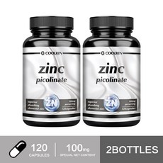 COOLKIN 吡啶甲酸鋅 100mg ﻿ - 60/120粒膠囊 美國製造, 120粒買一送一