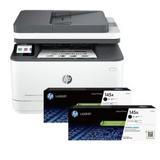 HP LaserJet Pro MFP 3103fdw 黑白雷射事務機, 《升級5年保》加2黑高容量W1450X, 1個, 白殼