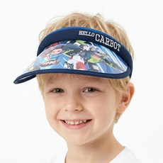 헬로카봇 17 썬캡 여름 챙모자 조카 선물 마이티캅스X패트롤가이 캐릭터 모자