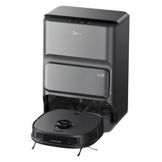 마이디어 올인원 자동 먼지비움 걸레 자동세척 물걸레 로봇청소기, V12, 블랙