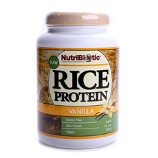 Nutribiotic 無麩質米蛋白粉, 香草, 600克, 1個
