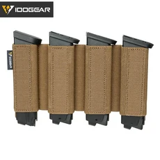 MK3 및 MK4 체스트 리그 35140용 후크 패스너가 있는 IDOGEAR 쿼드 MP5/MP7 매거진 인서트 홀더, 02 Coyote Brown, 한개옵션1