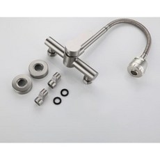 【 淼瀅精品衛浴 】304不銹鋼壁式冷熱龍頭 可裝濾水器 冷熱混合水龍頭 無鉛水龍頭 超質感拉絲面水龍頭 通用規格, 1個, K3030入牆式冷熱萬向旋轉龍頭