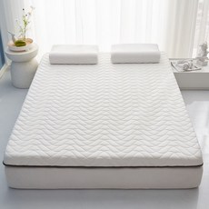 패드 라지킹라텍스 쿠션 1kg 깔기 가을 메모리 기숙사 워싱이 더블 토퍼 방수, 웨이브 화이트 라텍스 소재 스트레치 지지대, 150x200cm 두께 약 8cm, 타이드화이트라텍스소재신축성서포트