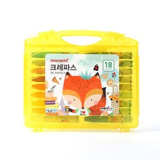 모나미 모니주 크레파스 옐로우, 18색, 1개