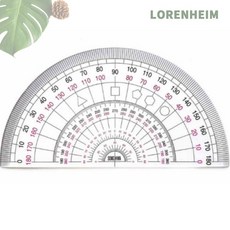 로렌하임 송화 각도기 NO007 15cm 수학 교구 소량 포장 10개입 대량각도기