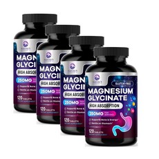네이처스피크 마그네슘 글리시네이트 엑스트라 스트렝스 250mg Nature's Peak Magnesium Glycinate, 4개, 120정