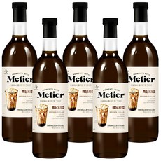 메티에 흑당시럽, 750ml, 5개