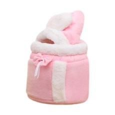 GHSHOP 애완 동물 캐리어 배낭 프론트 백 소프트 휴대용 소형 개 고양이 혁신적인 여행 가방 개 캐리어 하이킹, 벨벳, 분홍색