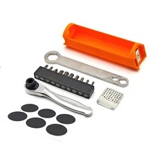 Brompton 자석 프레임 내부 보관 가방 및 렌치 자전거 장착 수리 상자에 대한 숨겨진 도구 복장, 09 Orange Set