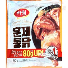 하림 훈제치킨 냉장 550g 치킨 훈제 냉장, 1개