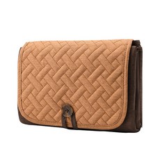 JoyBaby 隔尿墊收納包 便攜式尿布墊 防水隔尿墊 網袋手提尿布包 外出隔尿墊, 卡其-摺疊便攜式, 1個