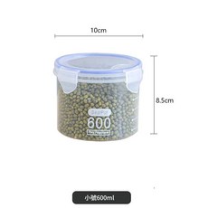 SealPot 透明塑膠儲物罐, 小號600ML, 1個