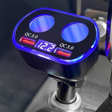 차량용 QC3.0 멀티 고속충전기 시거잭 4구 12-24V겸용, 4구시거잭