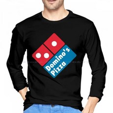 100% 면 후드티 티셔츠 도미노 피자 상품 베스트 셀러, 1개, 37) LongSleeve-Black - XL