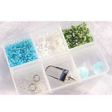 비즈꽃다발키링만들기KIT 비즈키링 비즈KIT 비즈부케 꽃비즈, #블루KIT, 1개