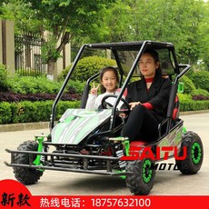 고카트 4륜 고카트 소형전기카 ATV 드리프트 성인 오락자동차 가솔린버전 전기버전 2인용, 2인용전기D모델48V500W바타이어트림이장착, 1개
