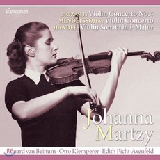 [CD] Johanna Martzy 모차르트 / 멘델스존: 바이올린 협주곡 (Mozart: Violin Concerto No.4 K.218 / Mendels..., Epitagraph, CD