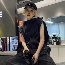 후드 (당일출고)반목루즈핏조끼 여성 바람막이 봄가을 exg+4819vt