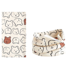 兒童純棉圍脖 彈性保暖圍脖 男童女童卡通印花圍脖