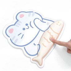 감성픽 귀욤폭발 푹신푹신 손목 보호 마우스패드, 1개, 귀요미캣