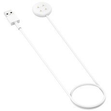 Google Pixel Watch 2/3 適用磁吸充電線 USB充電器 智慧手錶充電線, 白色