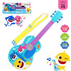 바니랜드 핑크퐁 아기상어 멜로디 기타 악기 놀이 완구 락스타, 1개