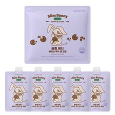 뉴베러 슬림 버니 단백질 쉐이크 파우치, 40g, 5개, 쿠키앤크림맛