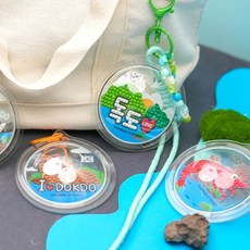 (TD) 독도 아크릴 보석 십자수 돔 키링 (비즈키링매듭포함), 상세페이지 참조, 독도새우, 상세페이지 참조, 독도새우