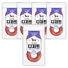 너를위한디저트 강아지 오래먹는 도너츠껌, 소고기, 100g, 5개