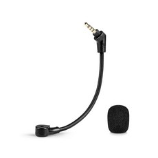 AKKE Hyperx 헤드셋 마이크 교체용 클라우드 플라이트 3.5mm 잭 탈착식 마이크 붐 노이즈 캔슬링 Kingston HyperX Flight Flight S 게이밍 헤드, AKKE Hyperx 헤드셋 마이크 교체용 클라우드 플
