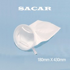 SACAR 부직포 백필터 180mmX430mm 국산 우수 산업용 Non-woven Fabric Bag Filter, 1개, 50미크론