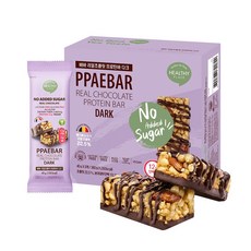 헬시플레이스 빼바 리얼초콜릿 프로틴바 다크 40g 9EA (1박스), 360g, 3박스