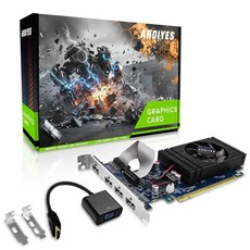 ARDIYES GT 740 4GB GDDR5 로우 프로파일 GPU 그래픽 카드 쿼드 멀티 모니터 설정을 위한 4X HDMI 포트 PCI Express 3.0 x16 무소음, ARDIYES GT 740 4GB GDDR5 로우 프로