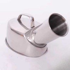 간이 소변통 남성용 노인 요강 스텐 휴대용 소변기 화장실 차량용 남성 환자용 간이소변기, 1개, 단일 항목